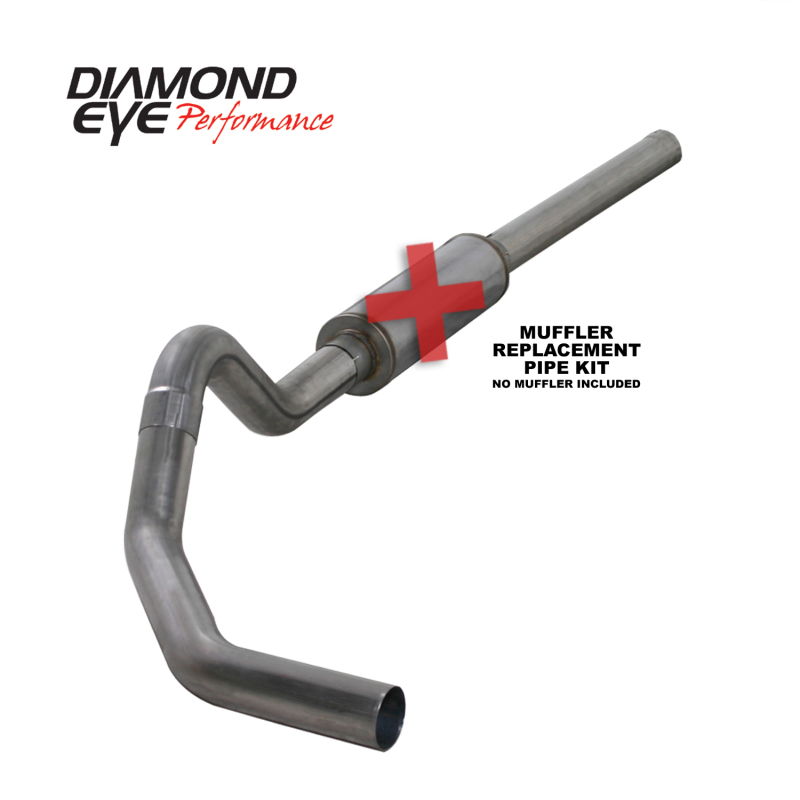 Dodge Cummins 3500 Performance Exhaust - Diamond Eye Performance - Cat Back Single SS - `04-`07
